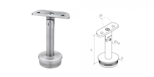 Handrail fitting - adjustable