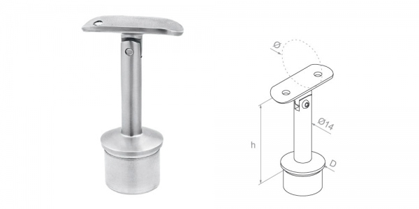 Handrail fitting - adjustable