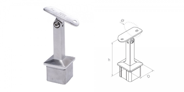 Handrail fitting - adjustable