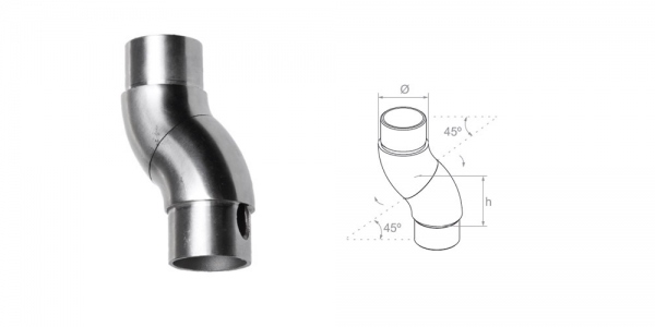 Flush elbow adjustable